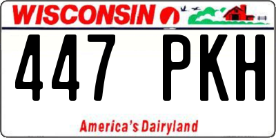 WI license plate 447PKH