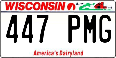 WI license plate 447PMG