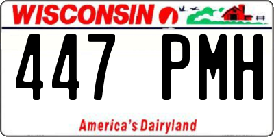 WI license plate 447PMH