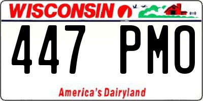 WI license plate 447PMO