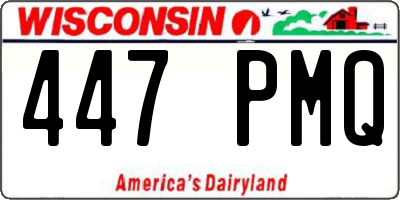 WI license plate 447PMQ