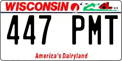 WI license plate 447PMT