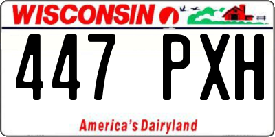 WI license plate 447PXH