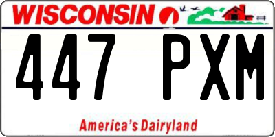 WI license plate 447PXM
