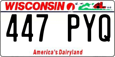 WI license plate 447PYQ