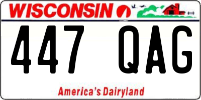 WI license plate 447QAG
