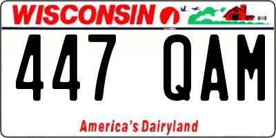 WI license plate 447QAM