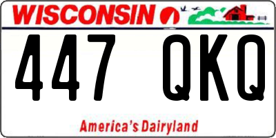 WI license plate 447QKQ