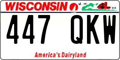 WI license plate 447QKW