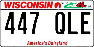 WI license plate 447QLE