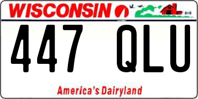 WI license plate 447QLU