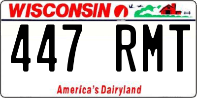WI license plate 447RMT