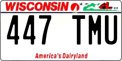 WI license plate 447TMU