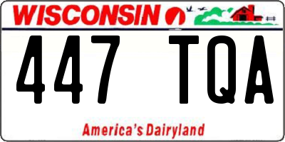 WI license plate 447TQA
