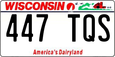 WI license plate 447TQS