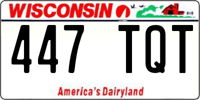 WI license plate 447TQT