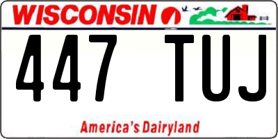 WI license plate 447TUJ