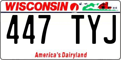 WI license plate 447TYJ