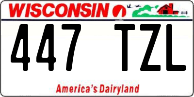 WI license plate 447TZL