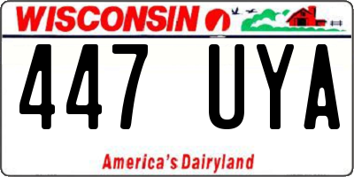 WI license plate 447UYA