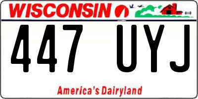 WI license plate 447UYJ