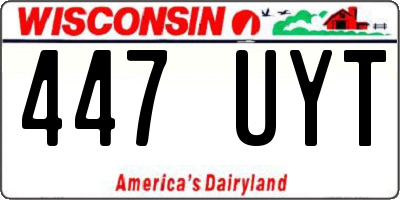 WI license plate 447UYT