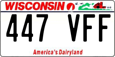 WI license plate 447VFF
