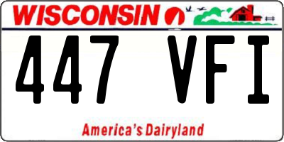 WI license plate 447VFI
