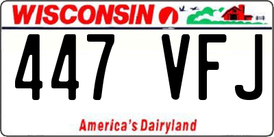WI license plate 447VFJ