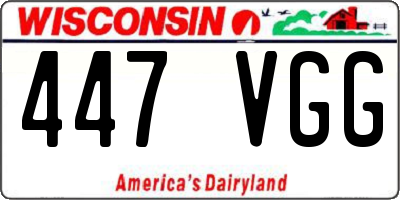 WI license plate 447VGG