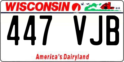 WI license plate 447VJB