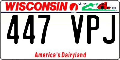 WI license plate 447VPJ