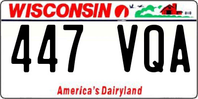 WI license plate 447VQA
