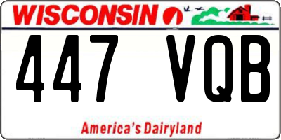 WI license plate 447VQB