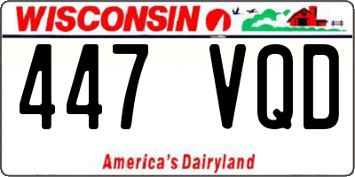 WI license plate 447VQD