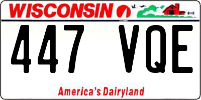 WI license plate 447VQE