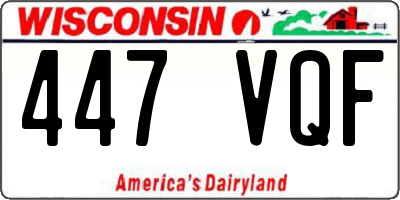 WI license plate 447VQF