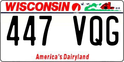 WI license plate 447VQG