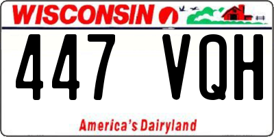 WI license plate 447VQH
