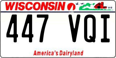 WI license plate 447VQI