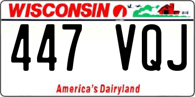 WI license plate 447VQJ