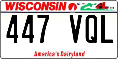 WI license plate 447VQL