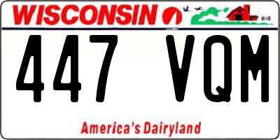WI license plate 447VQM