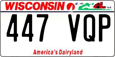WI license plate 447VQP