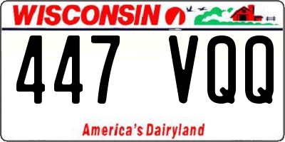 WI license plate 447VQQ