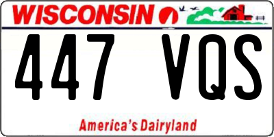 WI license plate 447VQS