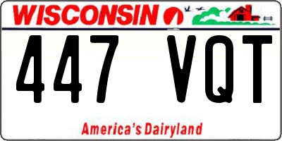WI license plate 447VQT