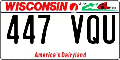 WI license plate 447VQU