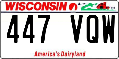 WI license plate 447VQW