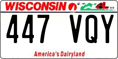 WI license plate 447VQY